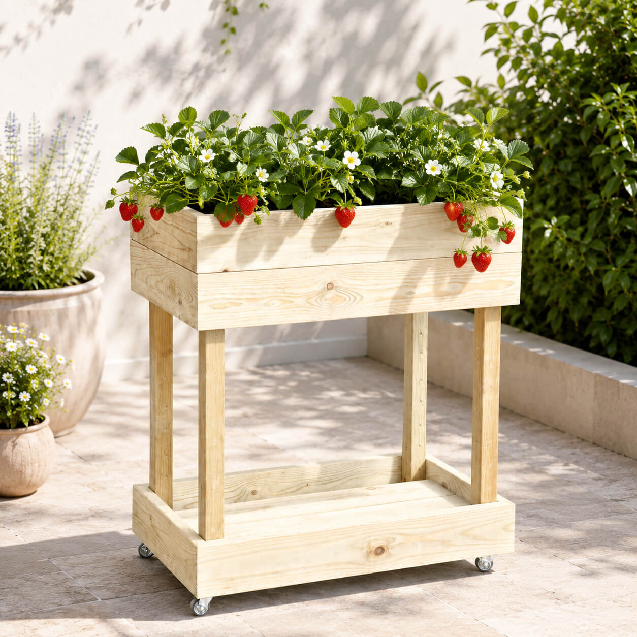 Hochbeet aus Holz 88 x 40 × 80 cm