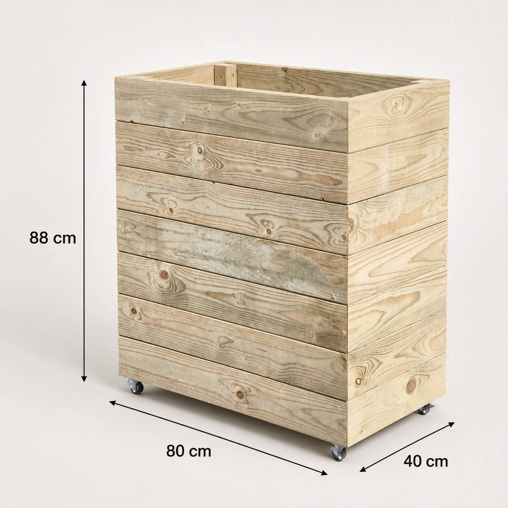 Hochbeet aus Holz 88 x 40 × 80 cm