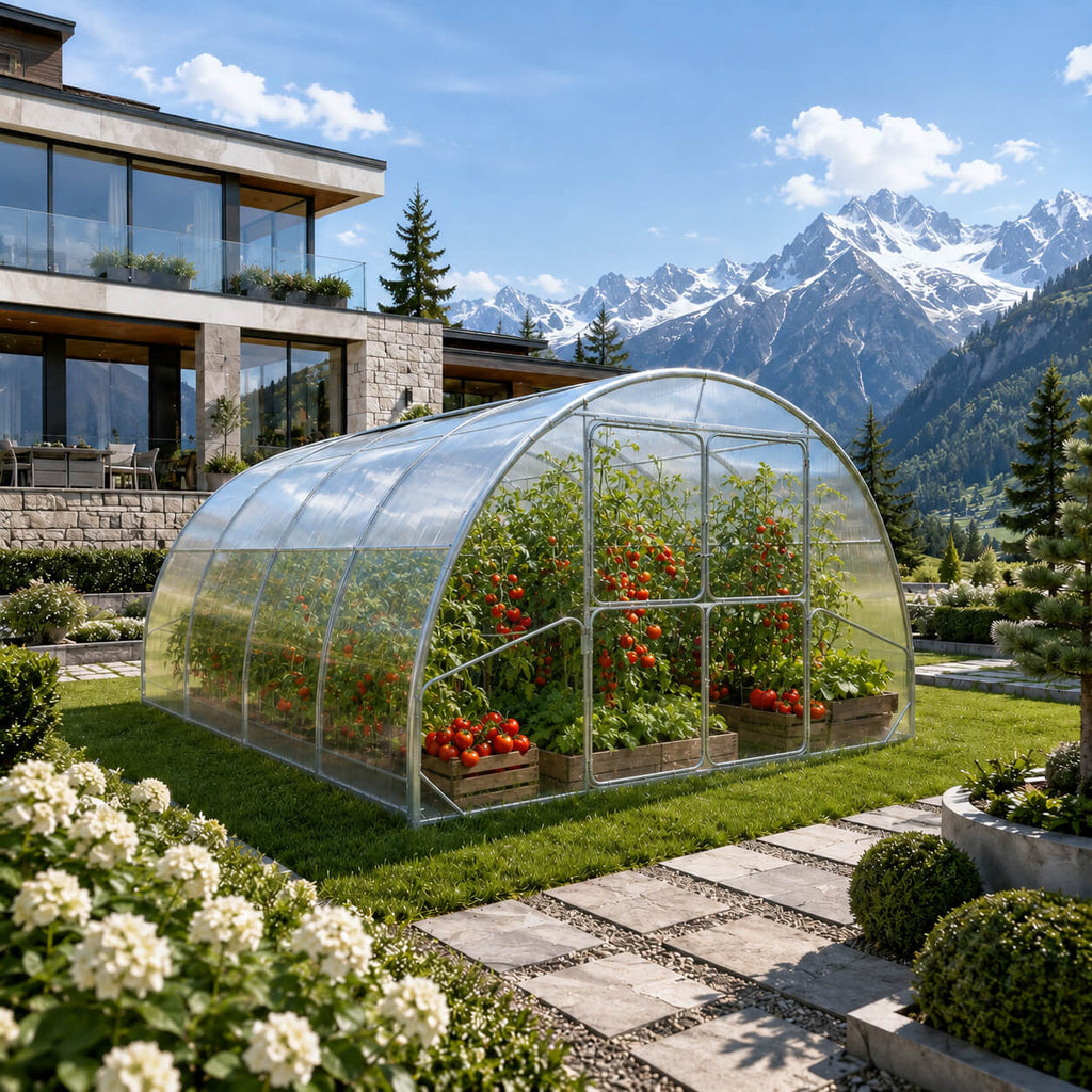 Gewächshaus aus Polycarbonat mit Stahlrahmen | 3 m Breite