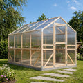 Gewächshaus aus Holz mit Polycarbonat | 2,6 m Breite