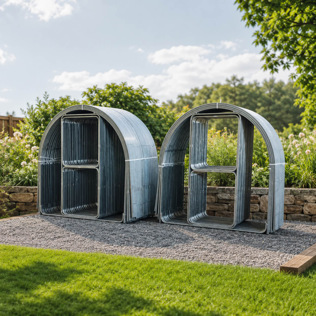 Gewächshaus aus Polycarbonat mit Stahlrahmen | 2 m Breite
