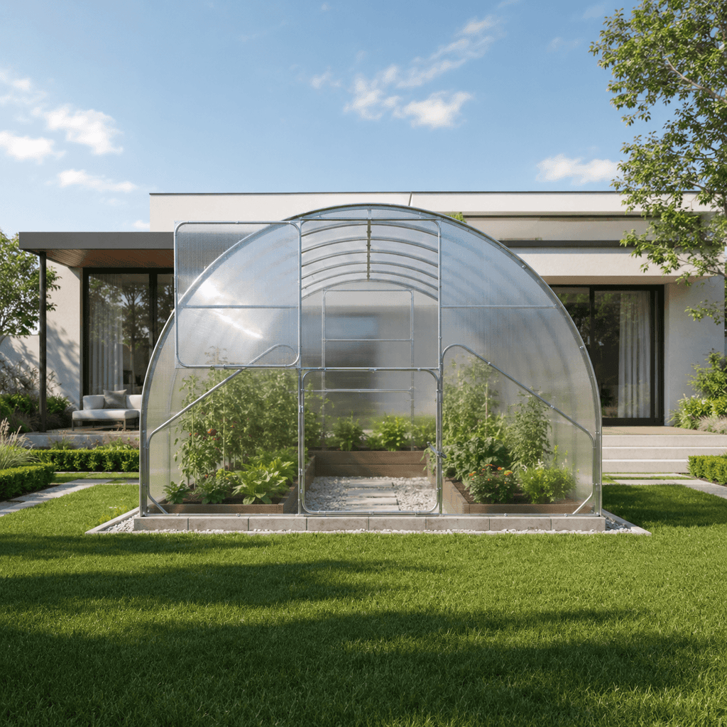 Gewächshaus aus Polycarbonat mit Stahlrahmen | 3 m Breite