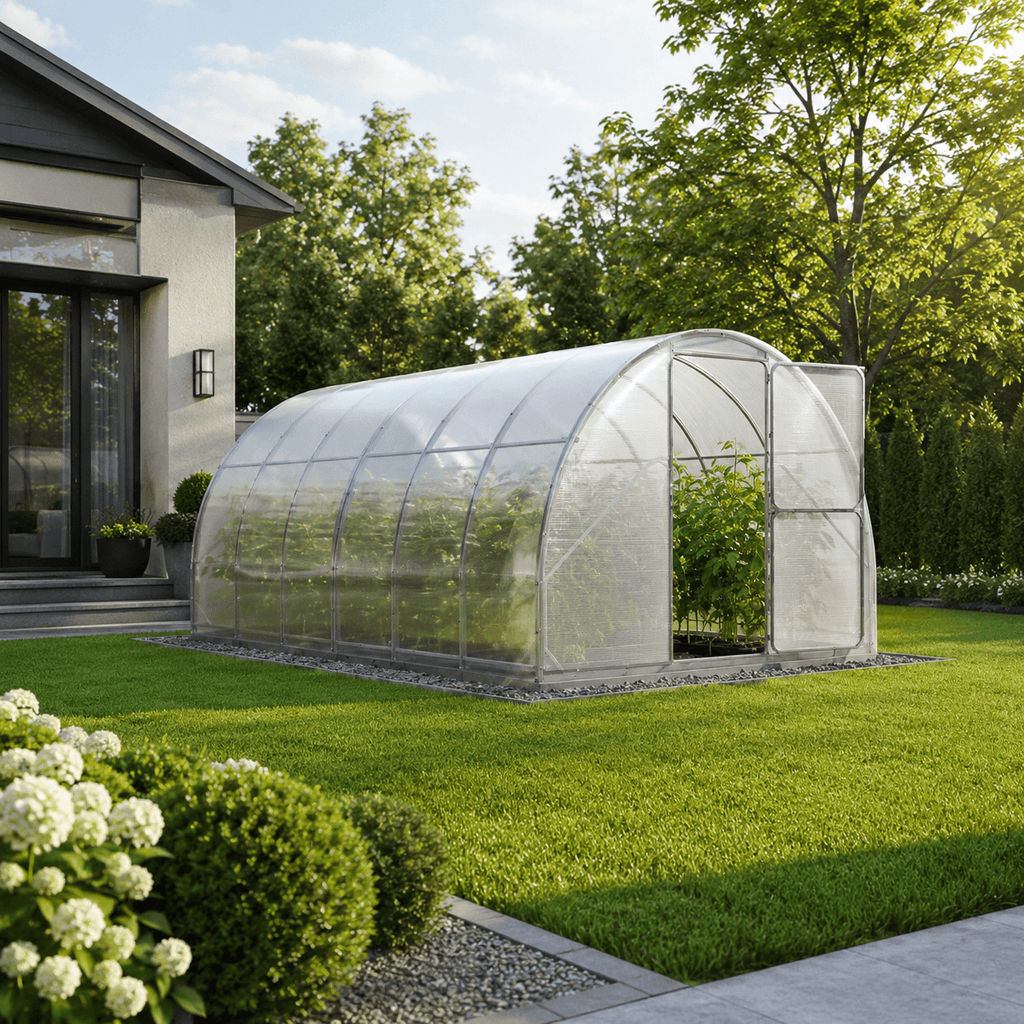 Gewächshaus aus Polycarbonat mit Stahlrahmen | 3 m Breite