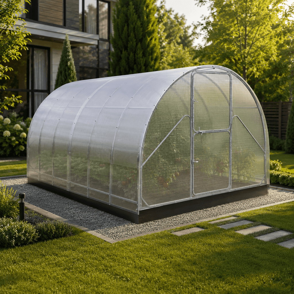 Gewächshaus aus Polycarbonat mit Stahlrahmen | 3 m Breite