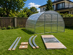 Gewächshaus aus Polycarbonat mit Stahlrahmen | 4 m Breite