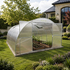 Gewächshaus aus Polycarbonat mit Stahlrahmen | 4 m Breite