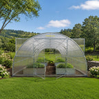 Gewächshaus aus Polycarbonat mit Stahlrahmen | 4 m Breite