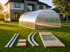 Gewächshaus aus Polycarbonat mit Stahlrahmen | 4 m Breite