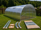 Gewächshaus aus Polycarbonat mit Stahlrahmen | 4 m Breite