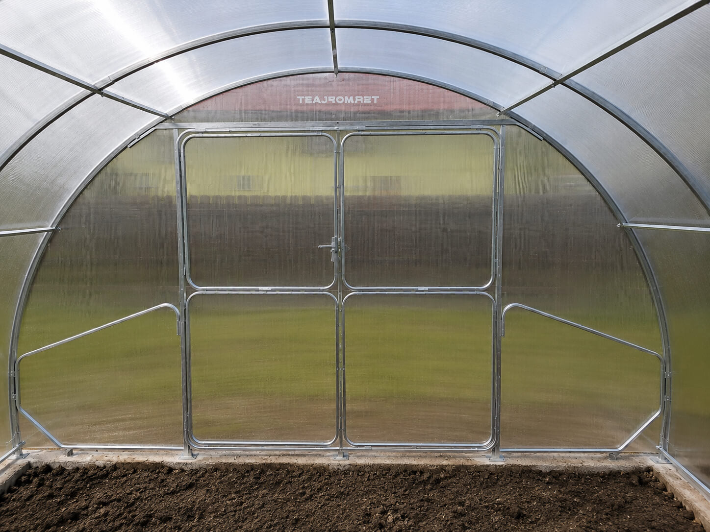 Gewächshaus aus Polycarbonat mit Stahlrahmen | 4 m Breite