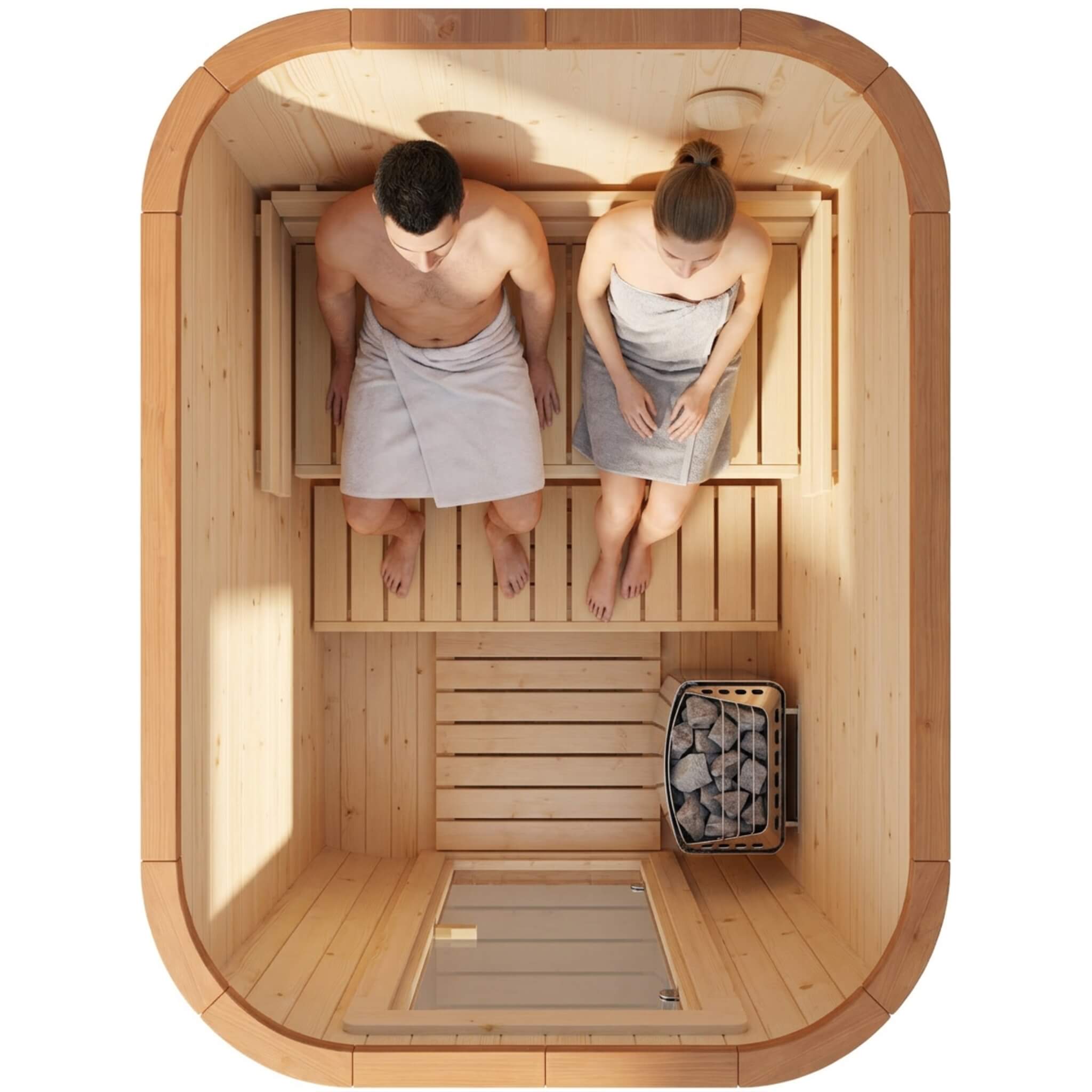Mini-Sauna aus Holz 1,6 m