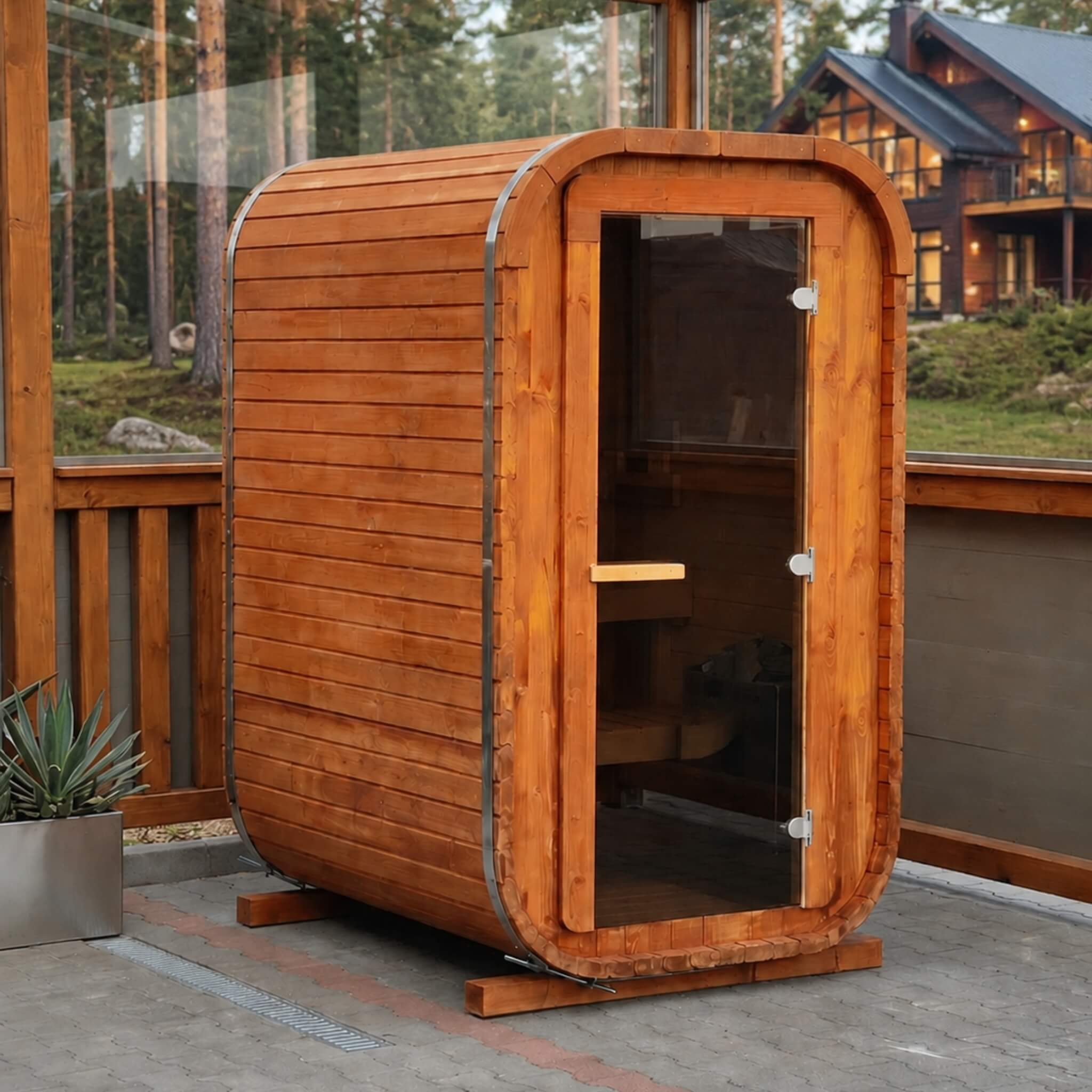 Mini-Sauna aus Holz 1,6 m