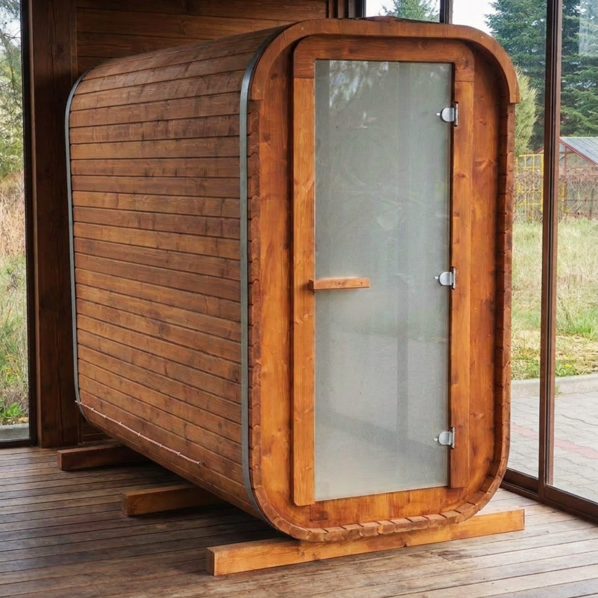 Mini-Gartensauna aus Holz 2,4 m