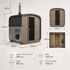 Mini-Quadro-Sauna 1,8 m